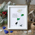 The Teacher's Garden & Bird Sea Glass Framed Art - White - 8" X 6" - image 8