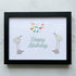 Happy Birthday Melody Dancing Birds Sea Glass Framed Art - Black - 6" X 8" - image 9