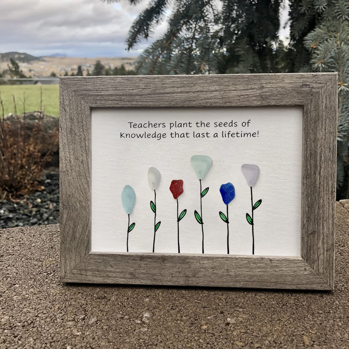 Seeds Of Knowledge Teacher Tribute Sea Glass Framed Art - image 6