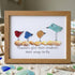 Teachers Give Wings Bird Flock Sea Glass Framed Art - Walnut Brown - 6" X 8" - image 8
