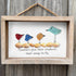 Teachers Give Wings Bird Flock Sea Glass Framed Art - image 2