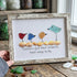 Teachers Give Wings Bird Flock Sea Glass Framed Art - Retro White - 6" X 8" - image 11