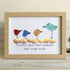 Teachers Give Wings Bird Flock Sea Glass Framed Art - Oak - 6" X 8" - image 7