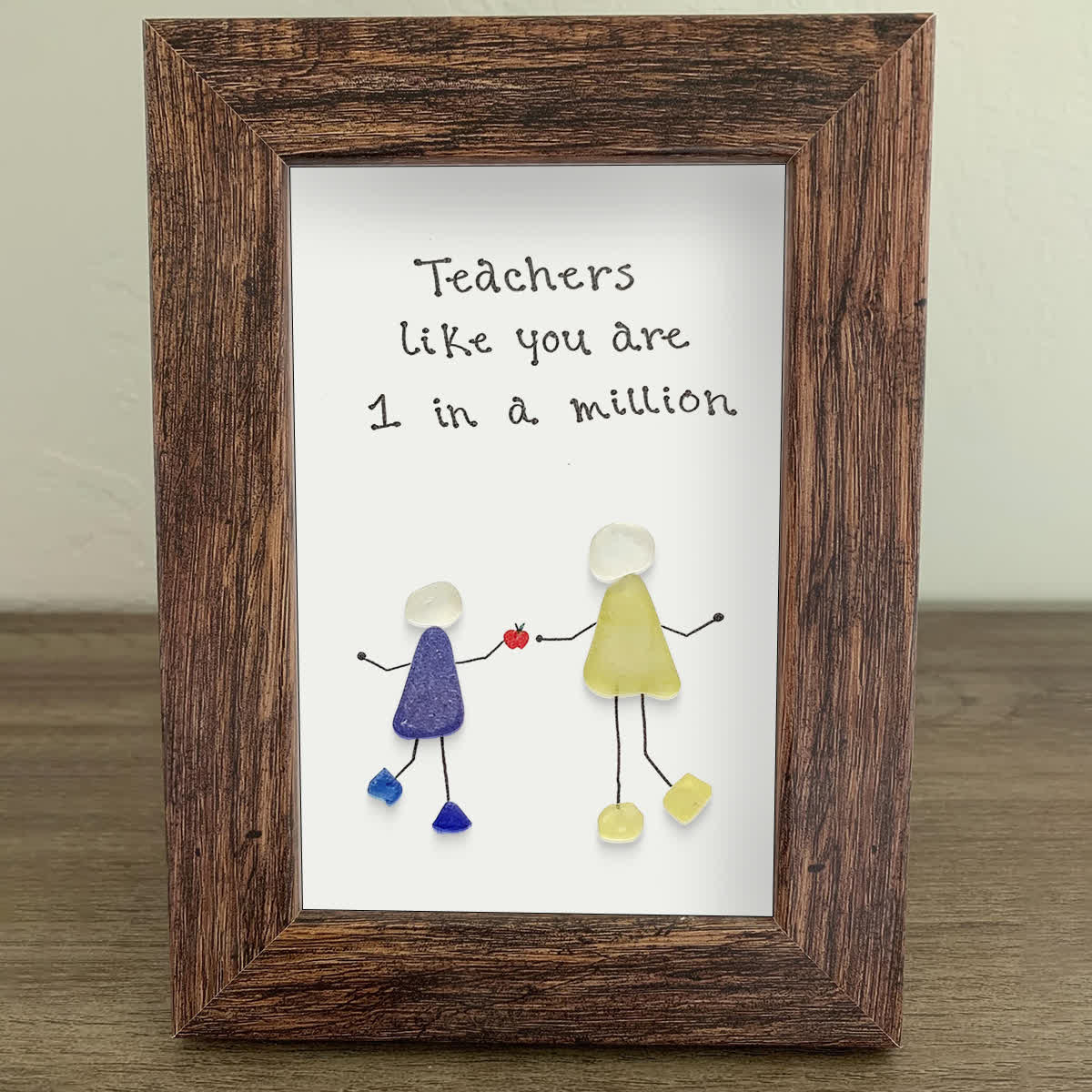 The One-in-a-Million Teacher Sea Glass Framed Art - image 0
