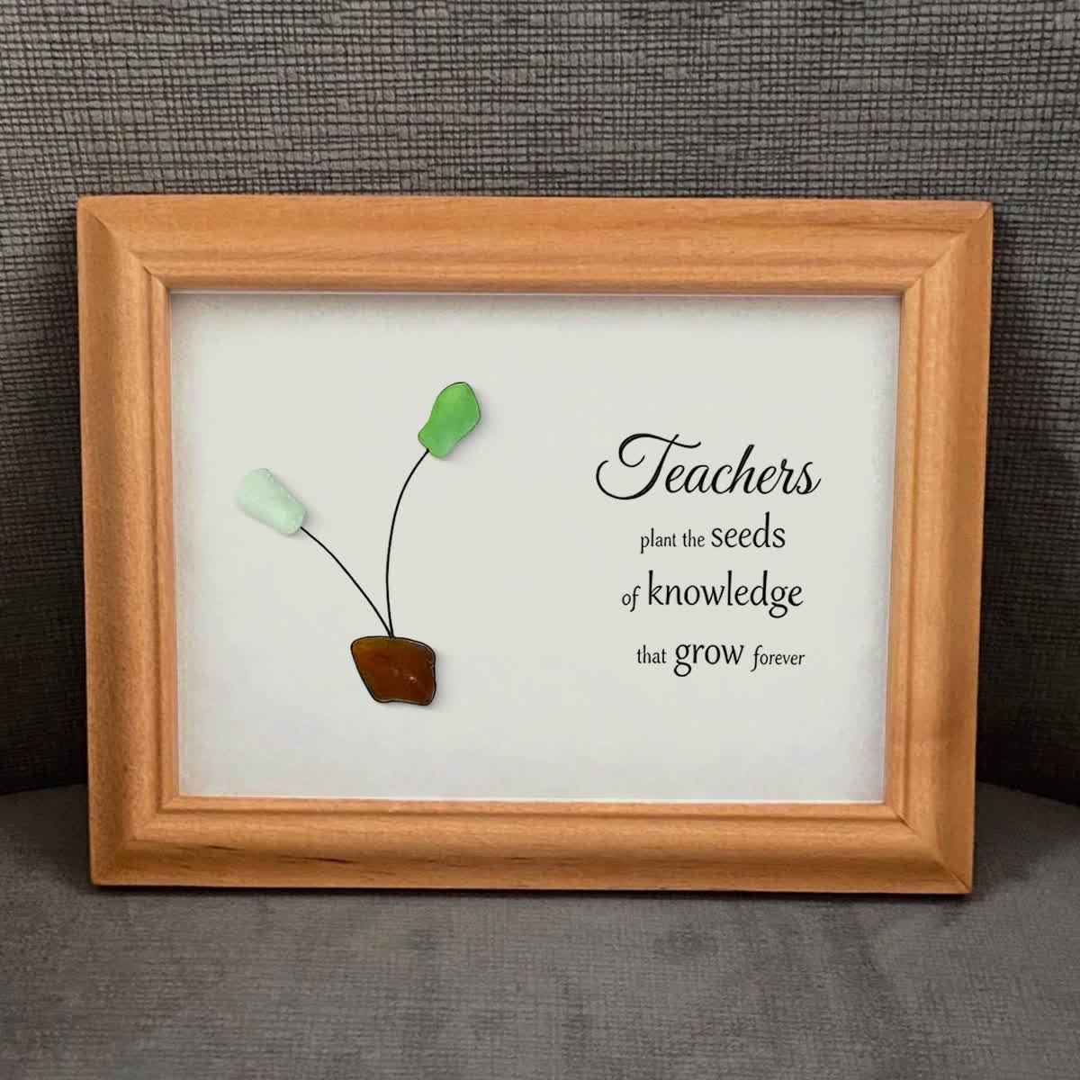 A Teacher's Legacy Of Growth Sprout Sea Glass Framed Art - image 6