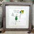 Birthday Cake Custom Date & Name Sea Glass Framed Art - image 0