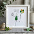 Birthday Cake Custom Date & Name Sea Glass Framed Art - White - 8" X 8" - image 9
