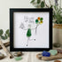Birthday Cake Custom Date & Name Sea Glass Framed Art - Black - 8" X 8" - image 8