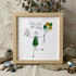 Birthday Cake Custom Date & Name Sea Glass Framed Art - Oak - 8" X 8" - image 7
