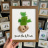 "Don't Be A Prick" Cactus Sea Glass Framed Art - Walnut Brown - 8" X 6" - image 8