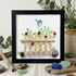Garden Song Bird & Berry Sea Glass Framed Art - Black - 8" X 8" - image 9