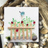 Garden Song Bird & Berry Sea Glass Framed Art - Seaglass Card - 8" X 8" - image 1