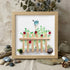 Garden Song Bird & Berry Sea Glass Framed Art - Oak - 8" X 8" - image 8