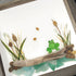 Pondside Serenity Frog & Wetland Sea Glass Framed Art - image 3