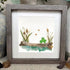 Pondside Serenity Frog & Wetland Sea Glass Framed Art - image 0