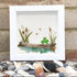 Pondside Serenity Frog & Wetland Sea Glass Framed Art - image 7