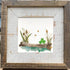 Pondside Serenity Frog & Wetland Sea Glass Framed Art - image 4