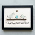 And Then There Were Three Family Sea Glass Framed Art - Black - 6" X 8" - image 9