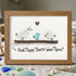 And Then There Were Three Family Sea Glass Framed Art - Walnut Brown - 6" X 8" - image 8