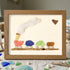 Coastal Choo-Choo Chain Sea Glass Framed Art - Walnut Brown - 6" X 8" - image 8