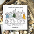 Prosecco Time Custom Birthday Age Sea Glass Framed Art - Seaglass Card - 8" X 8" - image 1