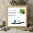 Tide's Blessings Bird & Clover Sea Glass Framed Art - Oak - 8" X 8" - image 8