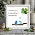 Tide's Blessings Bird & Clover Sea Glass Framed Art - White - 8" X 8" - image 10