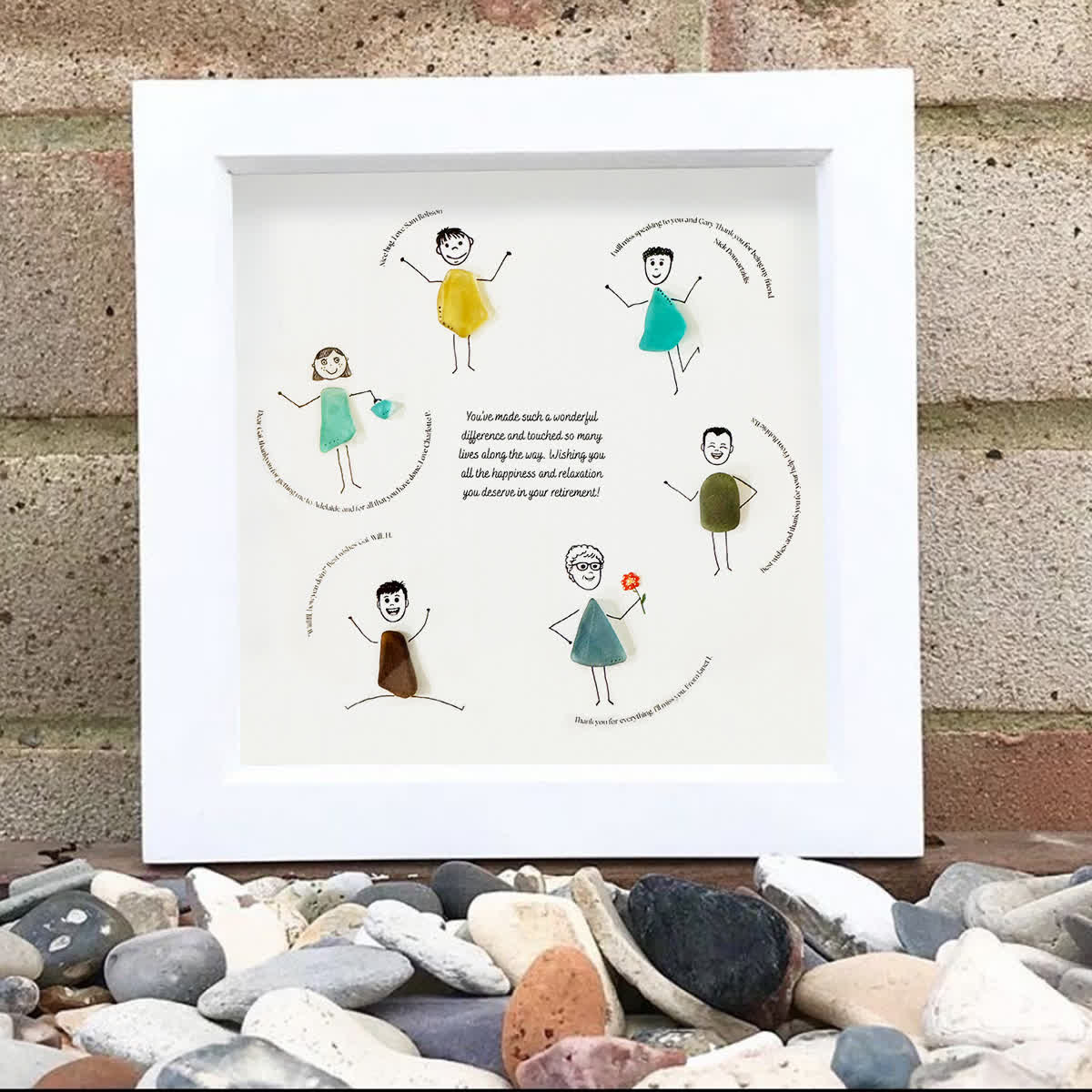 Circle Of Thanks Retirement Sea Glass Framed Art - image 7