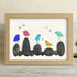 Birds Of A Feather Melody Sea Glass Framed Art - Oak - 6" X 8" - image 7