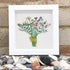 Nature's Beauty Flower Bouquet Sea Glass Framed Art - image 0