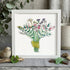 Nature's Beauty Flower Bouquet Sea Glass Framed Art - White - 8" X 8" - image 10