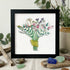 Nature's Beauty Flower Bouquet Sea Glass Framed Art - Black - 8" X 8" - image 9