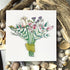 Nature's Beauty Flower Bouquet Sea Glass Framed Art - Seaglass Card - 8" X 8" - image 1