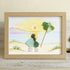 Custom Mama & Baby Sunset Sea Glass Framed Art - Oak - 6" X 8" - image 7