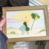 Custom Mama & Baby Sunset Sea Glass Framed Art - image 0