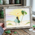 Custom Mama & Baby Sunset Sea Glass Framed Art - Retro White - 6" X 8" - image 11