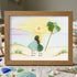 Custom Mama & Baby Sunset Sea Glass Framed Art - Walnut Brown - 6" X 8" - image 8