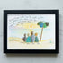 Custom Name Family Portrait Sea Glass Framed Art - Black - 6" X 8" - image 9