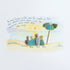 Custom Name Family Portrait Sea Glass Framed Art - Seaglass Card - 6" X 8" - image 1