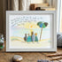 Custom Name Family Portrait Sea Glass Framed Art - White - 6" X 8" - image 10
