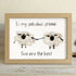 "To My Fabulous Friend" Cute Sheep Sea Glass Framed Art - Oak - 6" X 8" - image 7