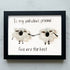 "To My Fabulous Friend" Cute Sheep Sea Glass Framed Art - Black - 6" X 8" - image 9