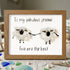 "To My Fabulous Friend" Cute Sheep Sea Glass Framed Art - Walnut Brown - 6" X 8" - image 8