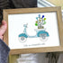 Life is a Beautiful Ride Scooter & Flower Sea Glass Framed Art - image 3