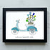 Life is a Beautiful Ride Scooter & Flower Sea Glass Framed Art - White - 6" X 8" - image 10