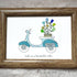 Life is a Beautiful Ride Scooter & Flower Sea Glass Framed Art - image 5