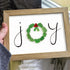 JOY Green Wreath Wishing Holiday Sea Glass Framed Art - image 6