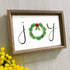 JOY Green Wreath Wishing Holiday Sea Glass Framed Art - image 5