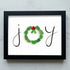 JOY Green Wreath Wishing Holiday Sea Glass Framed Art - Black - 6" X 8" - image 9