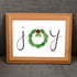 JOY Green Wreath Wishing Holiday Sea Glass Framed Art - image 4